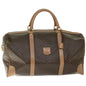 Luxury CELINE Macadam Canvas Boston Bag PVC Brown 66822
