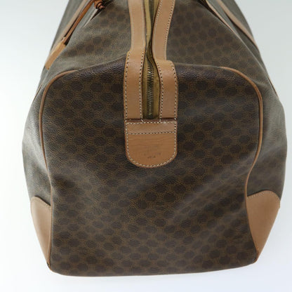 Luxury CELINE Macadam Canvas Boston Bag PVC Brown 66822