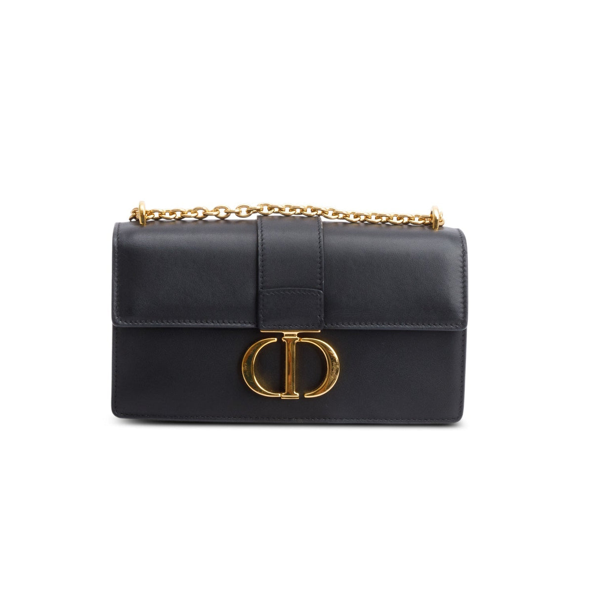 Christian Dior 2022 Black Calfskin 30 Montaigne East-West Chain Bag Rovelle Bags