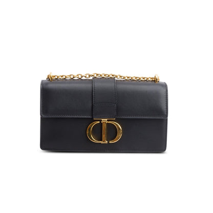 Christian Dior 2022 Black Calfskin 30 Montaigne East-West Chain Bag Rovelle Bags