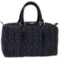 Luxury CELINE C Macadam Canvas Hand Bag Navy 66941