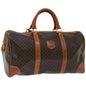Luxury CELINE Macadam Canvas Boston Bag PVC Brown 66956