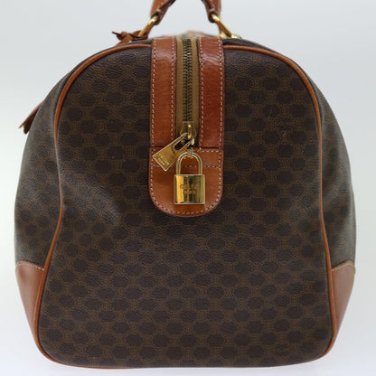Luxury CELINE Macadam Canvas Boston Bag PVC Brown 66956