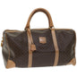 Luxury CELINE Macadam Canvas Boston Bag PVC Brown 66957