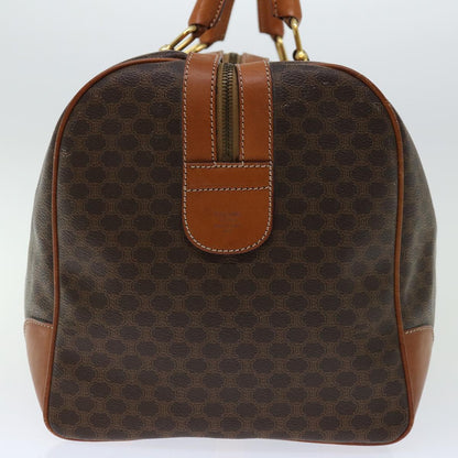 Luxury CELINE Macadam Canvas Boston Bag PVC Brown 66958