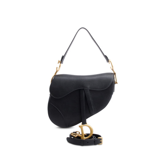 Christian Dior 2023 Black Calfskin Saddle Bag Rovelle Bags