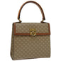 Luxury CELINE Macadam Canvas Hand Bag Beige 67122