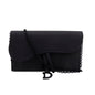 Christian Dior 2022 Black Ultra Matte Calfskin Saddle Chain Wallet Pouch Rovelle Bags