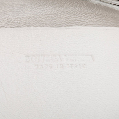 Bottega Veneta White Maxi Intrecciato Leather Extra Mini Cassette Flap Bag