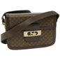 Luxury CELINE Macadam Canvas Shoulder Bag Brown 67180