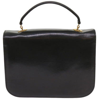 Luxury CELINE Shoulder Bag Leather Black 67274