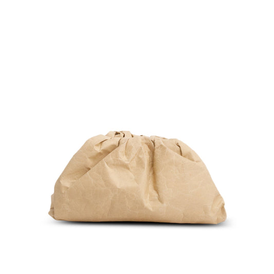 Bottega Veneta Brown Kraft Paper The Pouch Clutch