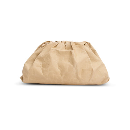 Bottega Veneta Brown Kraft Paper The Pouch Clutch