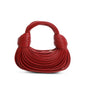 Bottega Veneta Red Nappa Mini Tubular Double Knot Bag