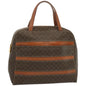 Luxury CELINE Macadam Canvas Hand Bag PVC Brown 67332