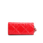 Christian Dior Red Patent Cannage Leather Lady Dior Rendezvous Wallet on Chain Rovelle Bags