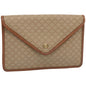 Luxury CELINE Macadam Canvas Clutch Bag Beige 67439