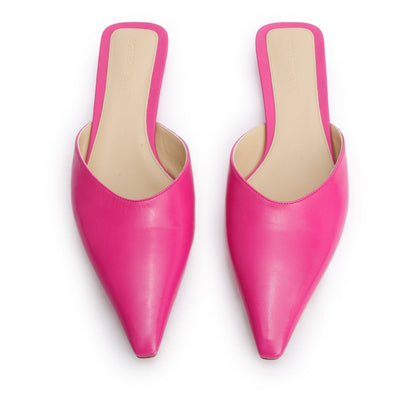 Bottega Veneta Pink Leather Point Slipper Mules, Size 36.5