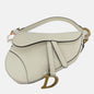 Dior Saddle Medium 2020 Grained Leather Handbag White Rovelle Bags