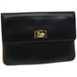 Luxury CELINE Clutch Bag Leather Black 67581