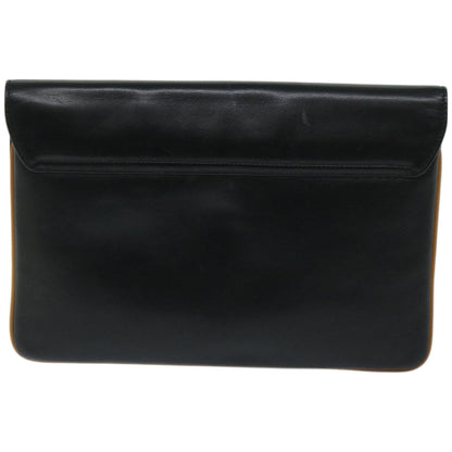 Luxury CELINE Clutch Bag Leather Black 67581