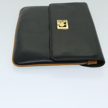 Luxury CELINE Clutch Bag Leather Black 67581