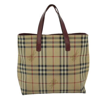 Burberry Nova Auth Leather Beige Tote Bag Style 5