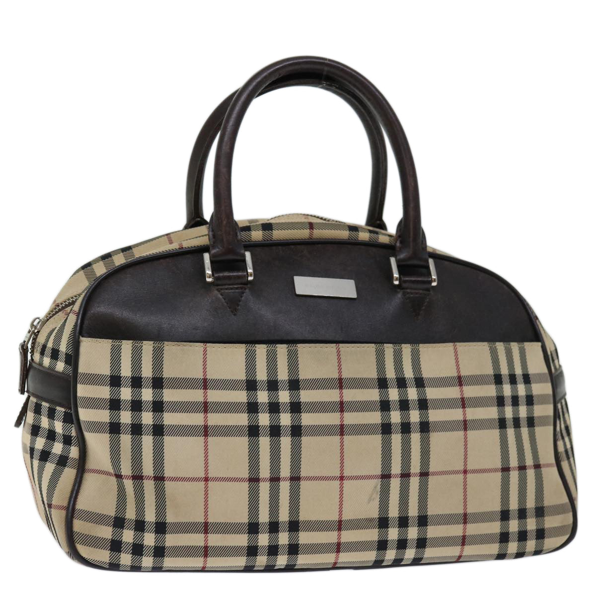 Burberry Nova Boston Canvas Beige Handbag