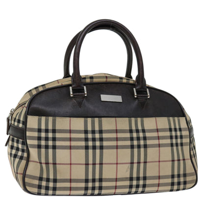 Burberry Nova Boston Canvas Beige Handbag