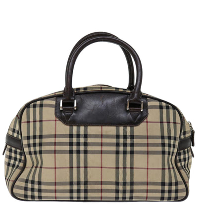 Burberry Nova Boston Canvas Beige Handbag