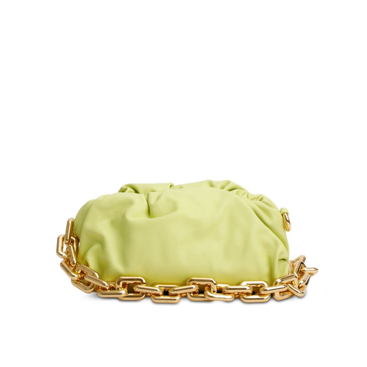 Bottega Veneta Green Nappa Leather The Chain Pouch