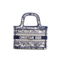 Christian Dior 2020 Blue Canvas Embroidered Mini Dioriviera Toile De Jouy Book Tote Rovelle Bags