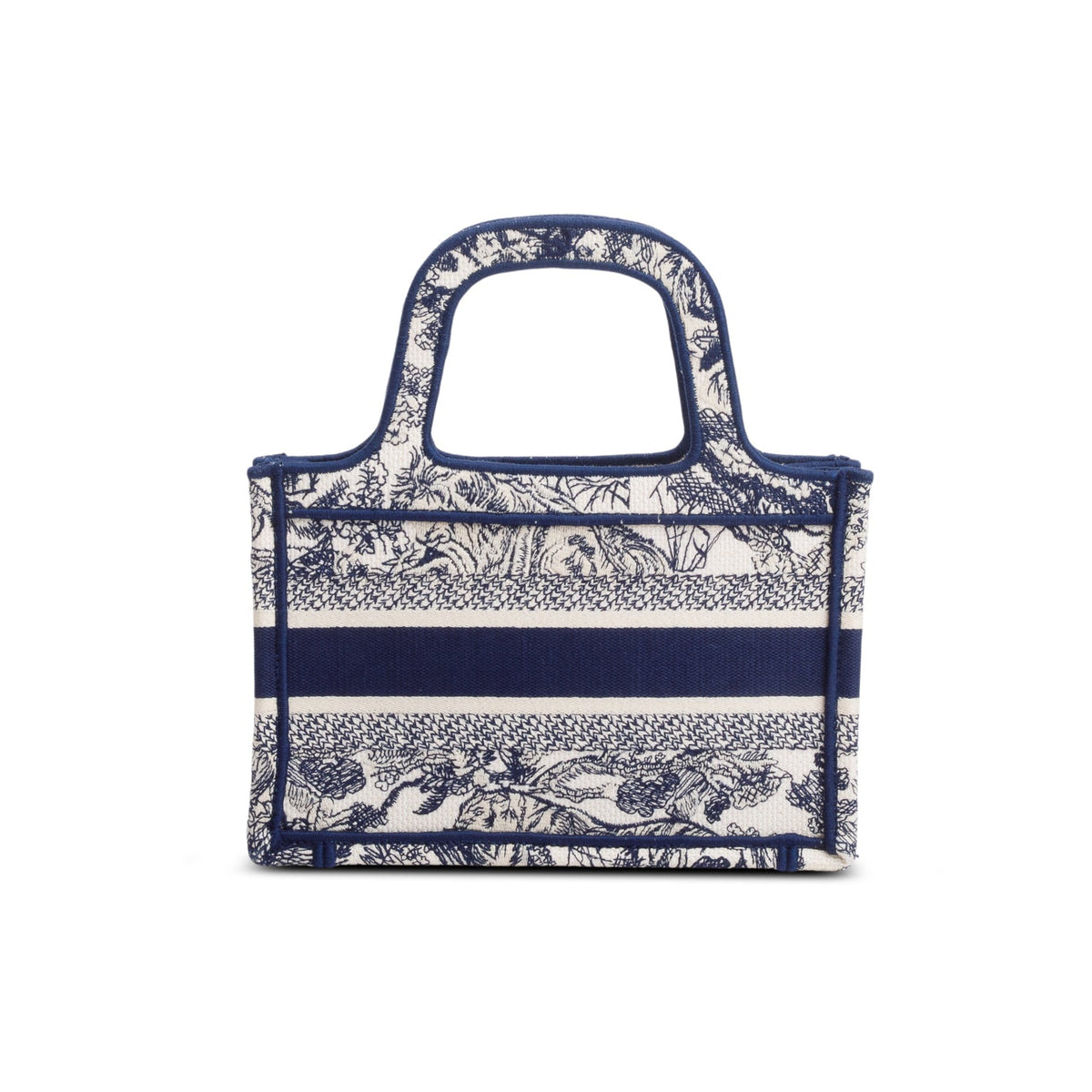 Christian Dior 2020 Blue Canvas Embroidered Mini Dioriviera Toile De Jouy Book Tote Rovelle Bags