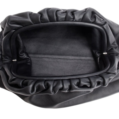 Bottega Veneta Black Calfskin Leather The Classic Large Pouch