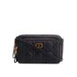 Christian Dior 2021 Black Supple Calfskin Caro Double Pouch Rovelle Bags