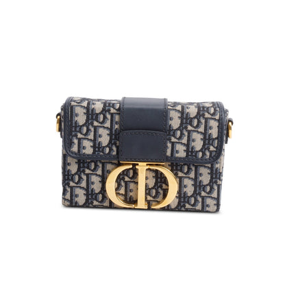 Christian Dior Blue Oblique 30 Montaigne Box Bag Rovelle Bags
