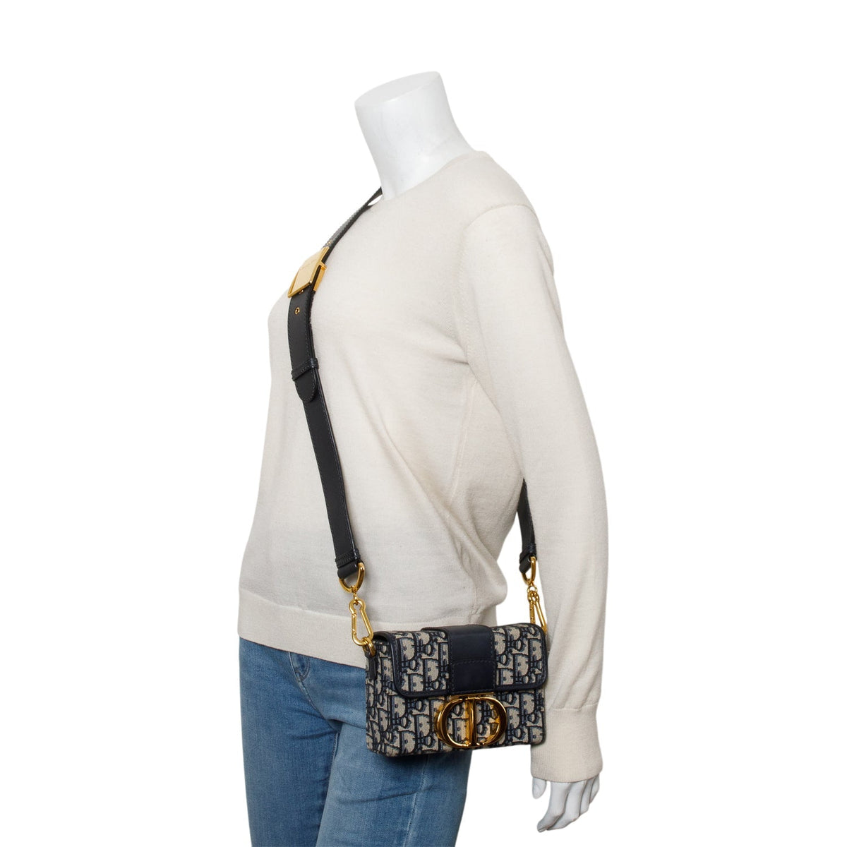 Christian Dior Blue Oblique 30 Montaigne Box Bag Rovelle Bags