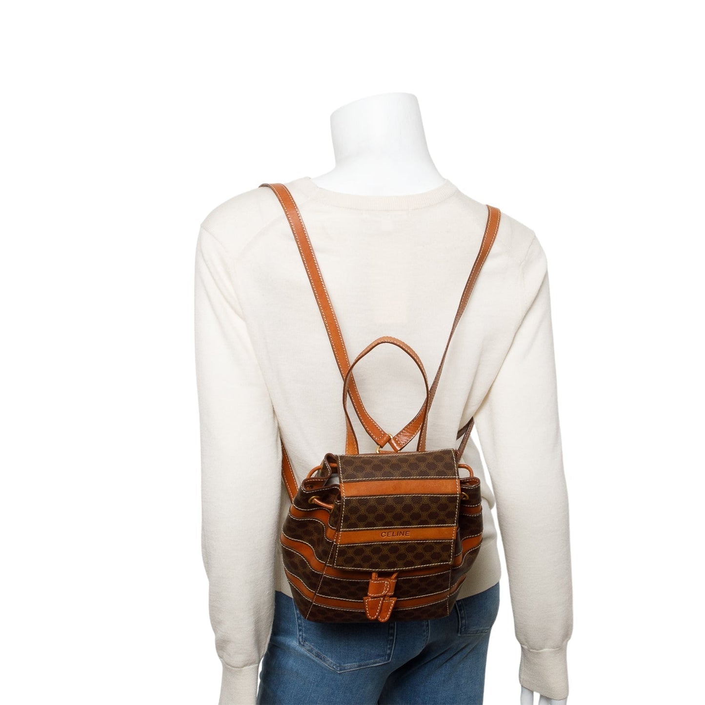 Celine Brown Monogram Macadam Backpack