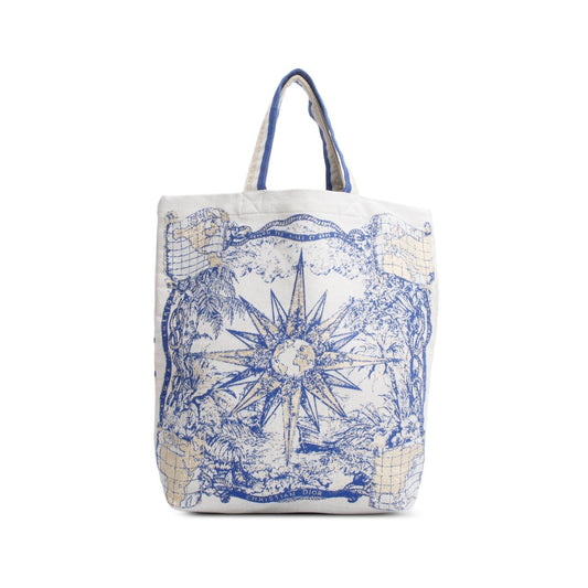 Christian Dior Beige Blue Canvas 'Dior Dream Team' Tote Bag Rovelle Bags