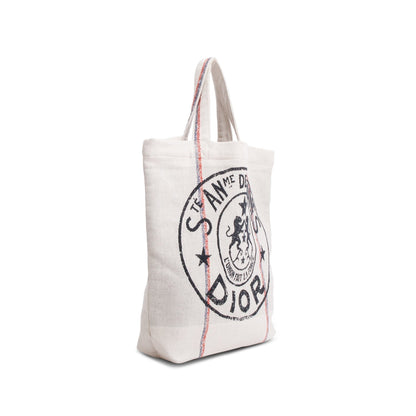 Christian Dior Beige Canvas 'L'union Fait La Force' Tote Bag Rovelle Bags