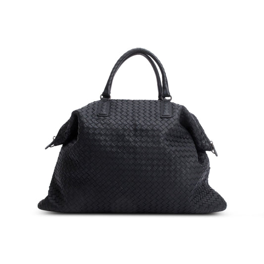 Bottega Veneta Black Nappa Intrecciato Maxi Convertible Tote