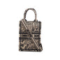 Christian Dior 2022 Black Canvas Toile de Jouy Embroidered Mini Book Tote Rovelle Bags
