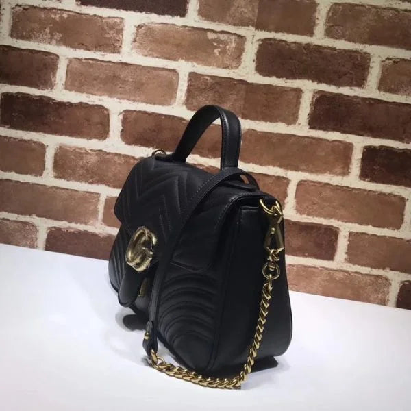 Gucci GG Marmont Top Handle Bag Black
