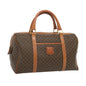 Luxury CELINE Macadam Canvas Boston Bag PVC Brown 68004