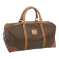 Luxury CELINE Macadam Canvas Boston Bag PVC Brown 68005