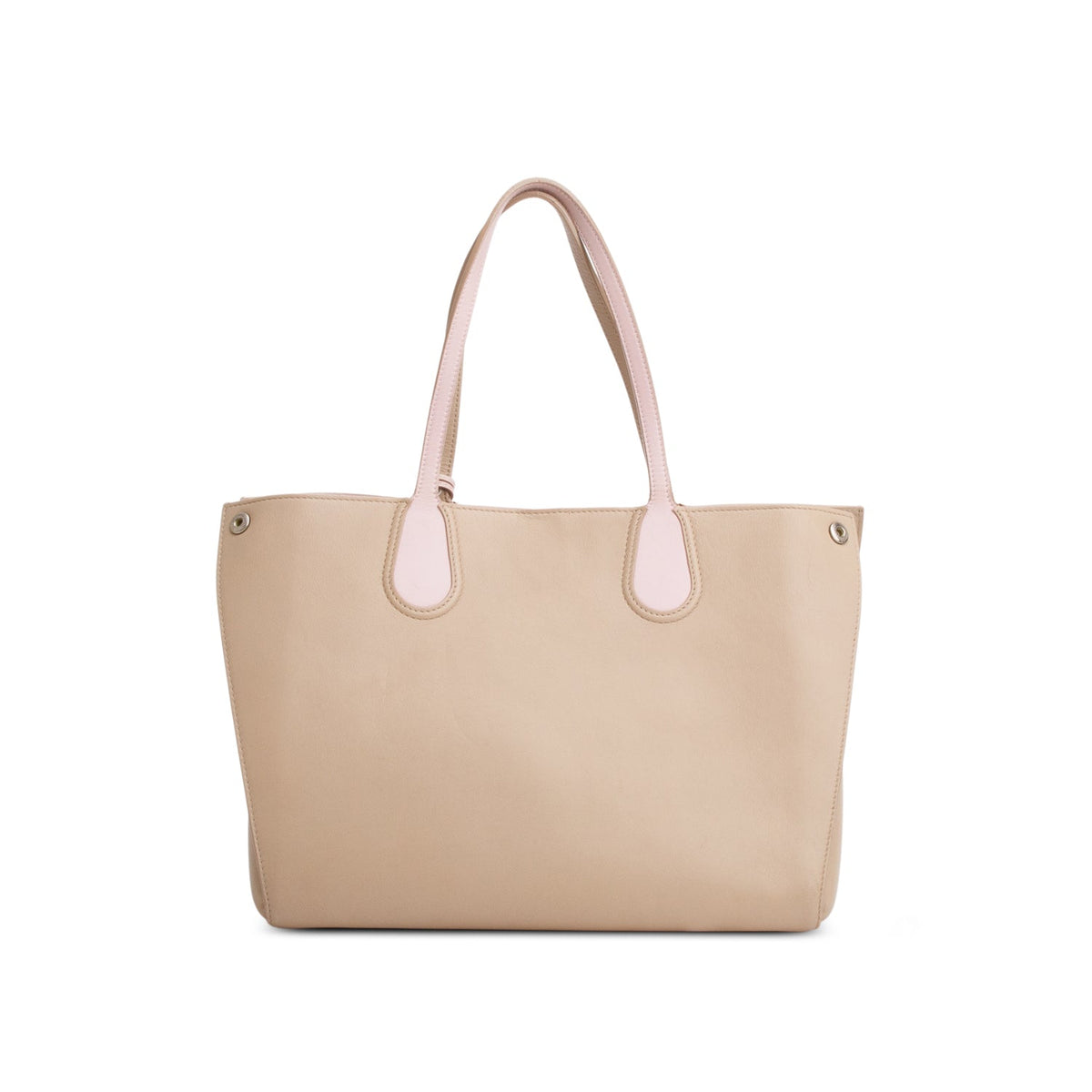 Christian Dior Beige Calfskin Leather Small Addict Shopping Tote Rovelle Bags