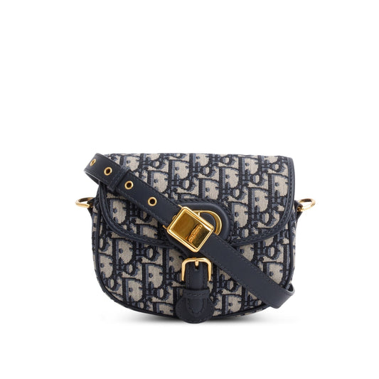 Christian Dior 2020 Blue Oblique Small Bobby Flap Bag Rovelle Bags