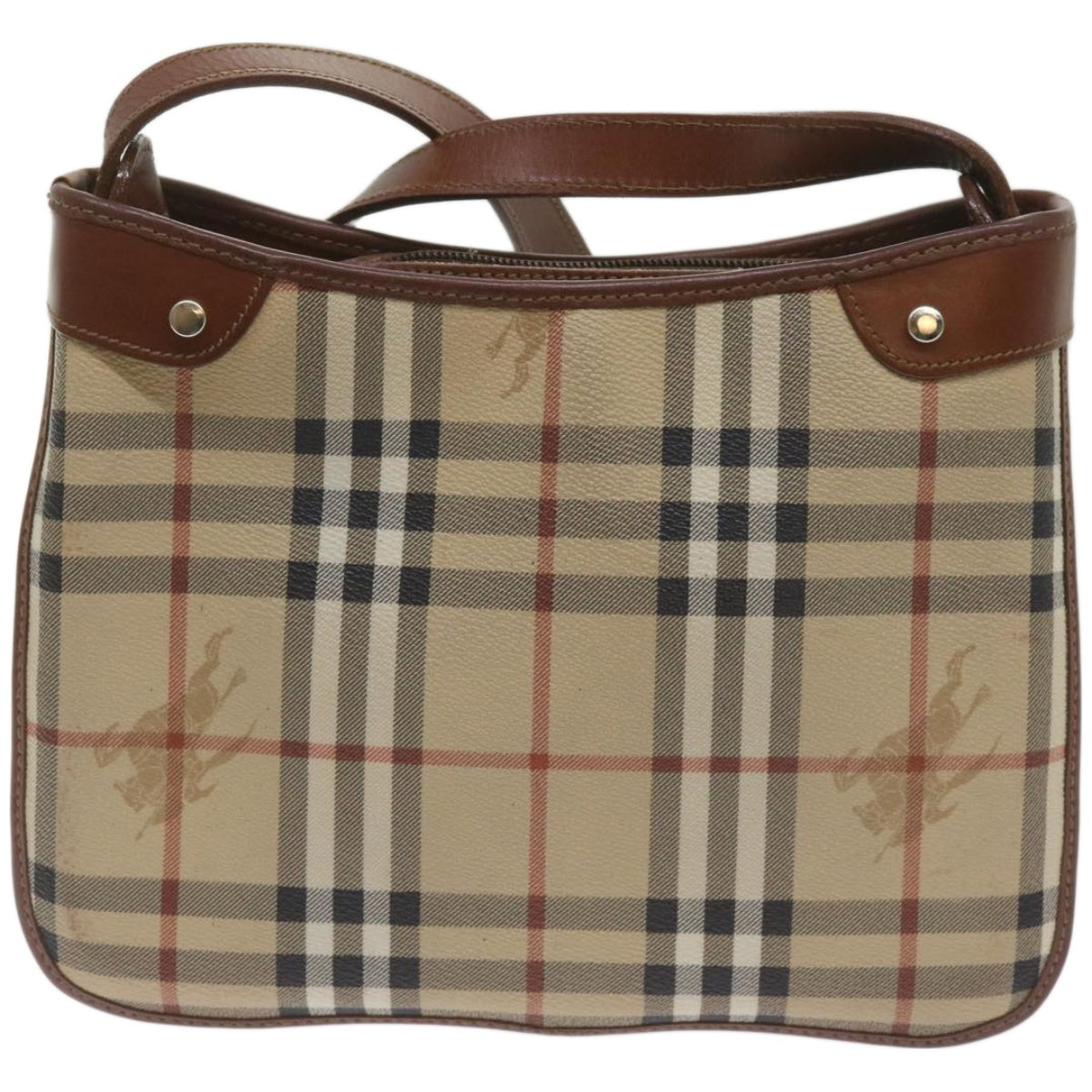Burberry BURBERRYSs Nova Leather Beige Shoulder Bag