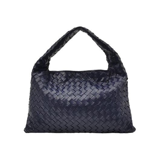 Bottega Veneta Hop Hobo Medium Leather Navy 46cm