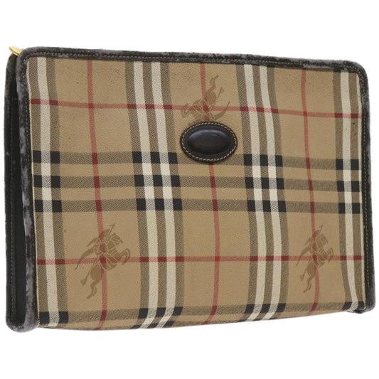 Burberry BURBERRYSs Nova Leather Beige Clutch Bag Style 2